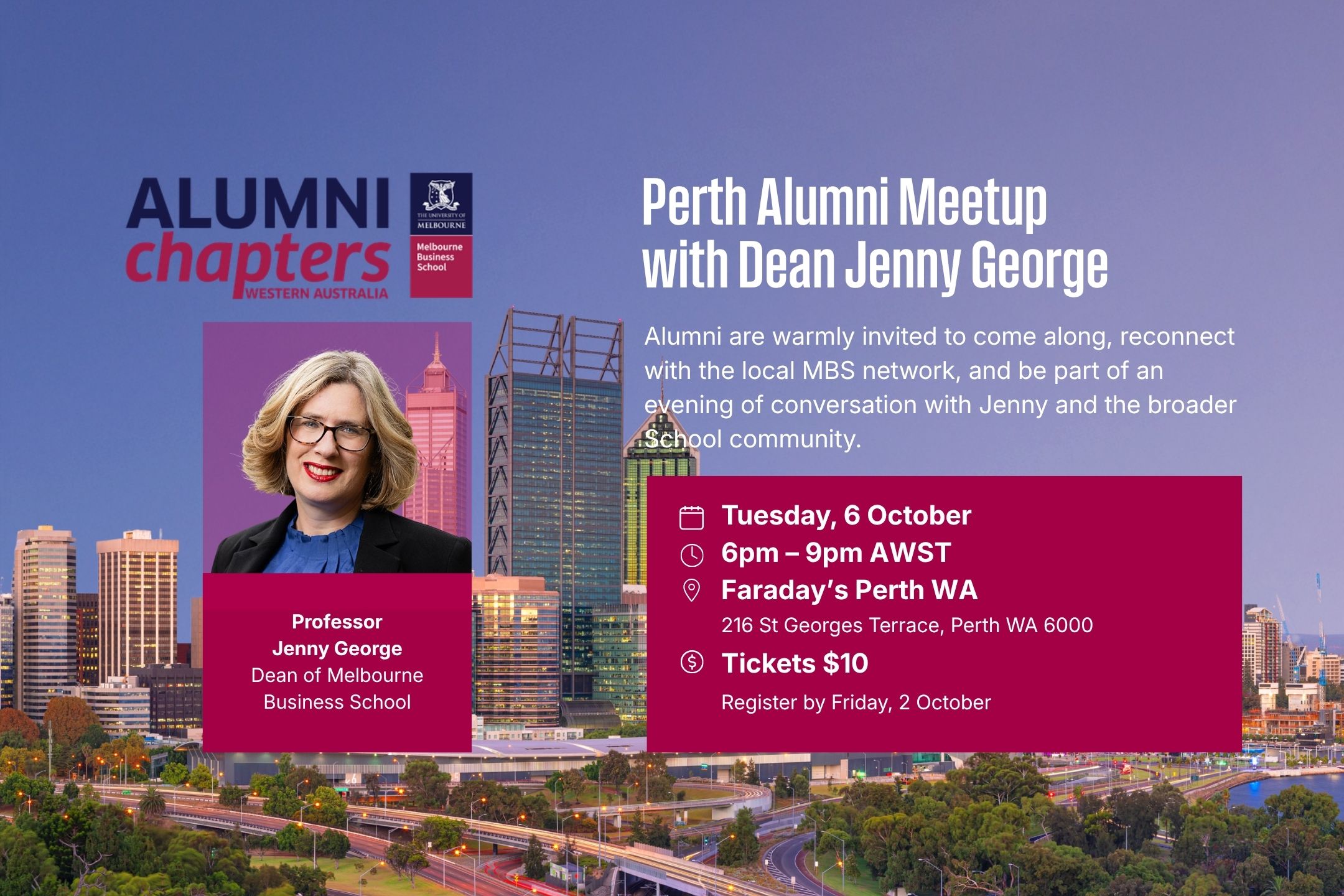 Dean Jenny George Alumni Meetup in Perth