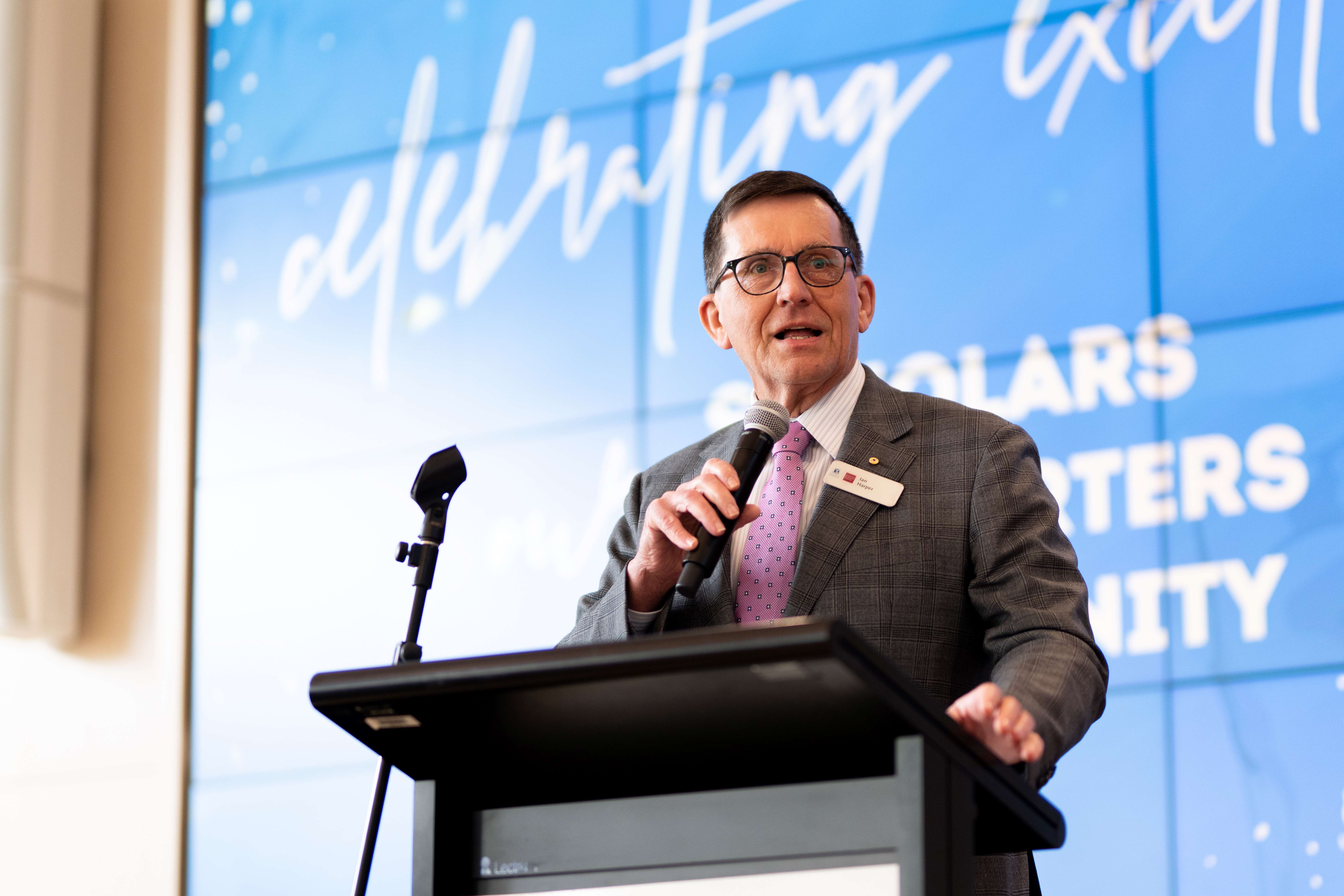 Ian Harper at the Celebrating Excellence award ceremony at Melbourne Business School