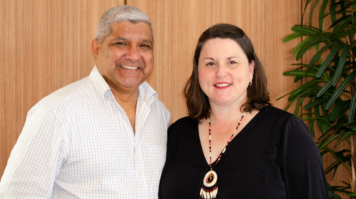 Adrian Appo and Dr Michelle Evans at the Indigenous business roundtable event at Melbourne Business School