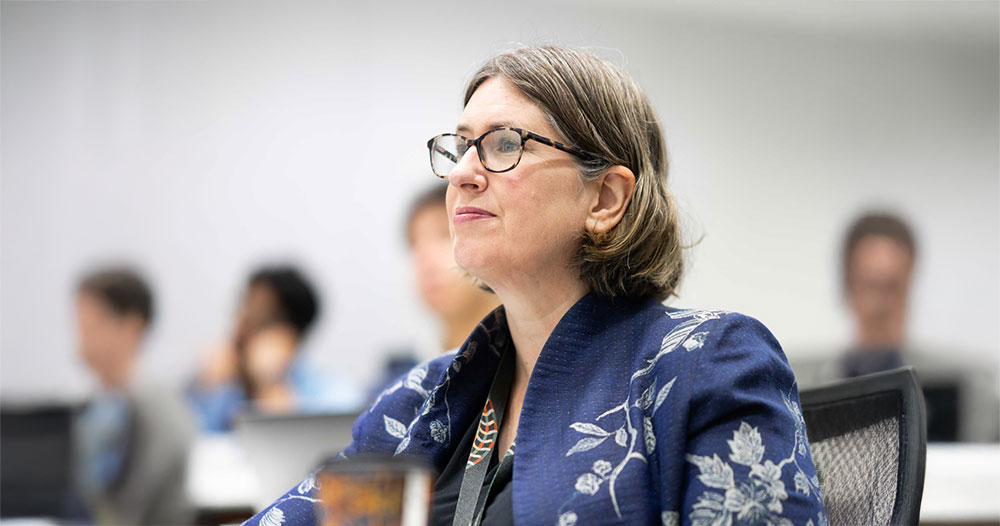Jenny George judging at the Melbourne Business School Innovation Bootcamp